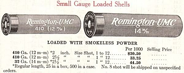 Shotgun Bore Diameter Chart